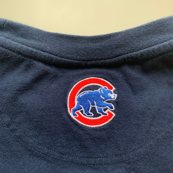Mens Chicago Cubs Nike shirt mens medium navy blue red embroidered patch MLB - Picture 5 of 7
